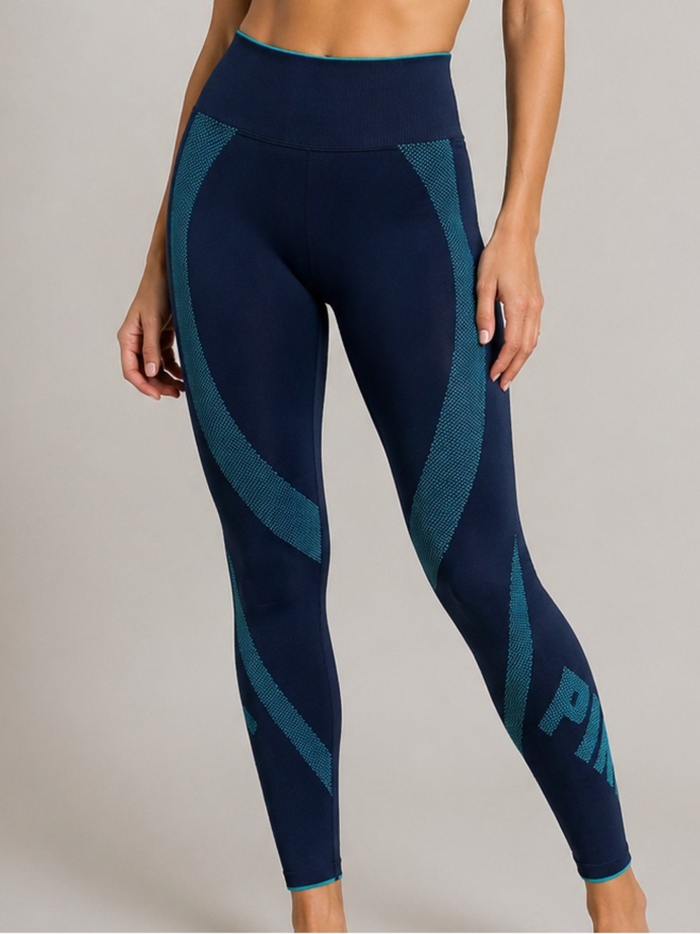 PINK Victoria’s Secret Seamless High Rise Active Leggings Blue Teal Small